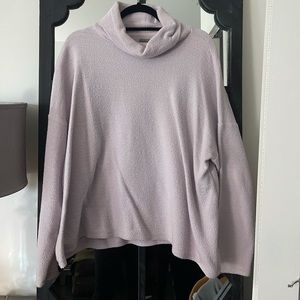 Aerie Light Purple Cowl Neck Sweater